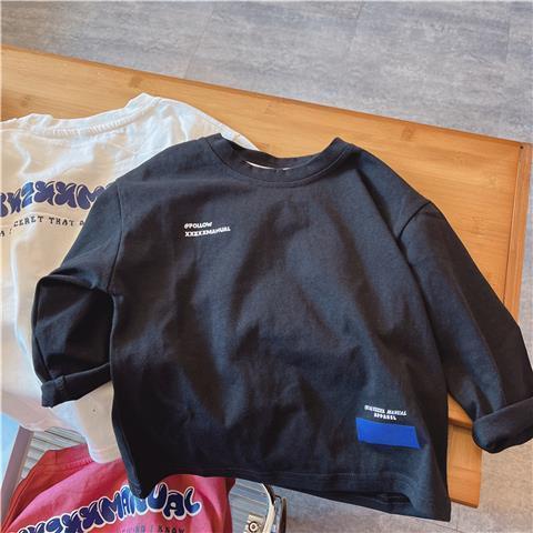 Áo Thun 100% Cotton Tay Dài Cổ Tròn Phong Cách Hàn Quốc Thời Trang Mùa Thu Mới 2022 Dành Cho Trẻ Em