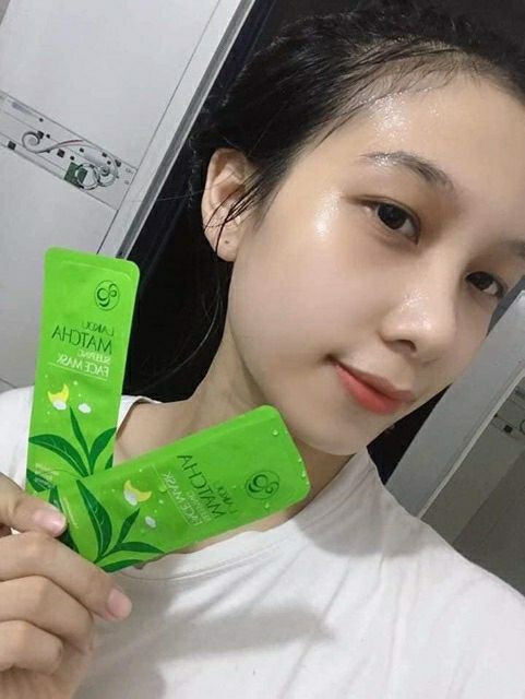 Mặt nạ ngủ Matcha Mud Mask Laikou dưỡng da mụn cấp ẩm thải độc trà xanh