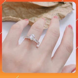 Nhẫn bạc nữ đính đá , viền đá