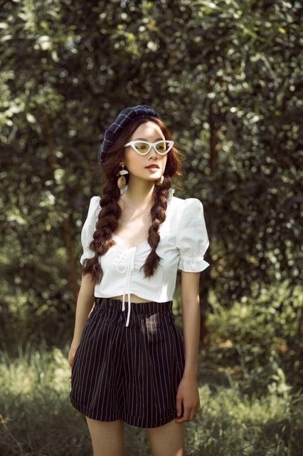 SET ÁO RÚT DÂY KÈM QUẦN SHORT SỌC