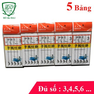 Lưỡi Câu Cá, Câu đài 5 bảng lưỡi buộc sẵn dây dù LC-8