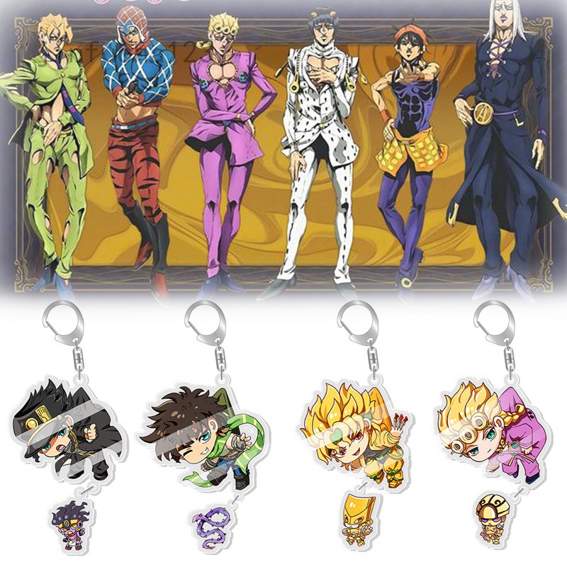 Móc Khóa Nhựa Acrylic Họa Tiết Hoạt Hình Jojo Bizarre Adventure