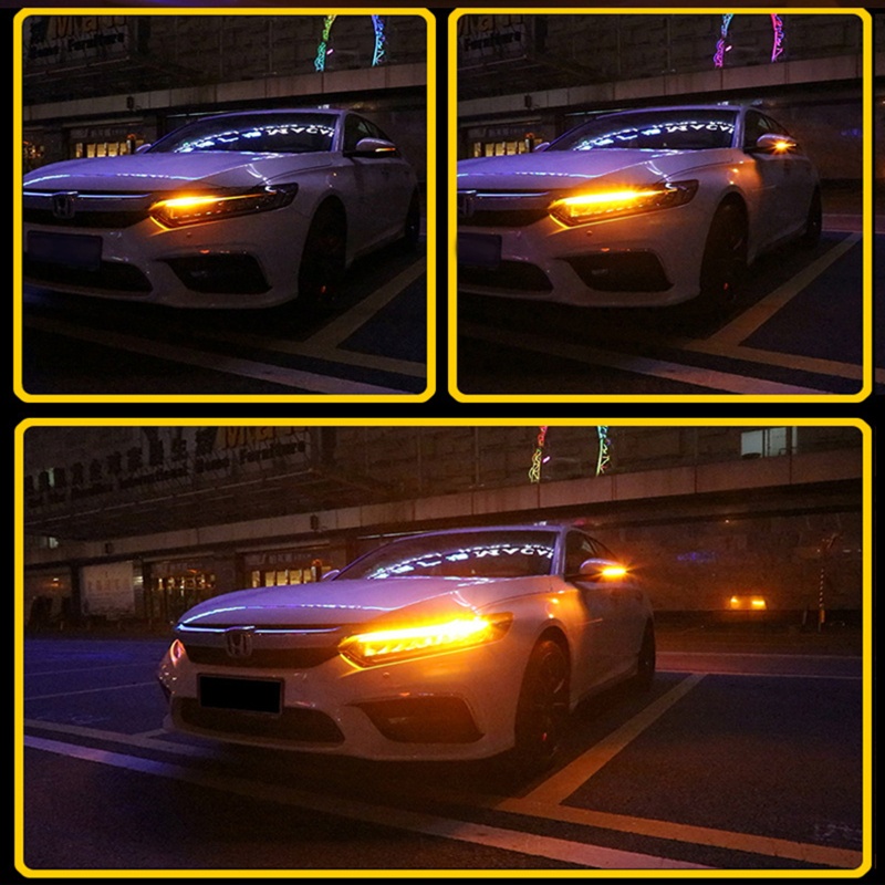 2 Dây Đèn LED Tín Hiệu Xi Nhan Cho Gương Chiếu Hậu Xe Hơi