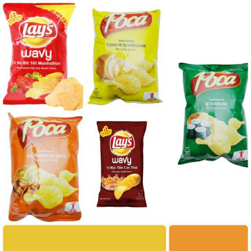 Com bo 3 SNACK KHOAI TÂY LAYS 30G