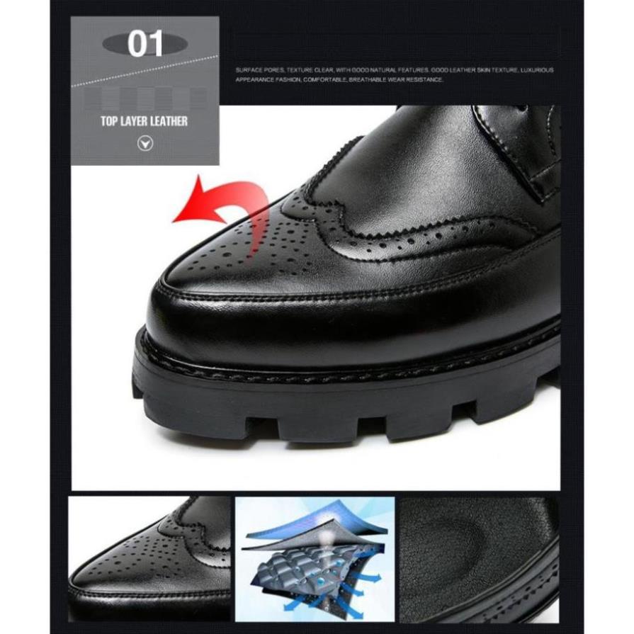 Chính Hãng Đàn ông ăn mặc Giày chính thức Cuộc họp văn phòng Oxfords Nền tảng đám cưới " x '\ )) " ' !!