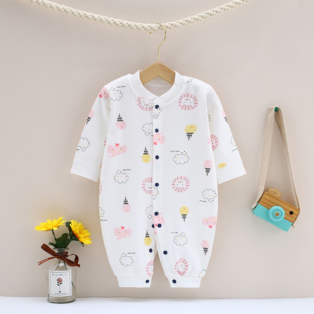 Body dài tay cho bé trai, bé gái, bodysuit liền thân 100% cotton, hàng xuất Hàn BD10