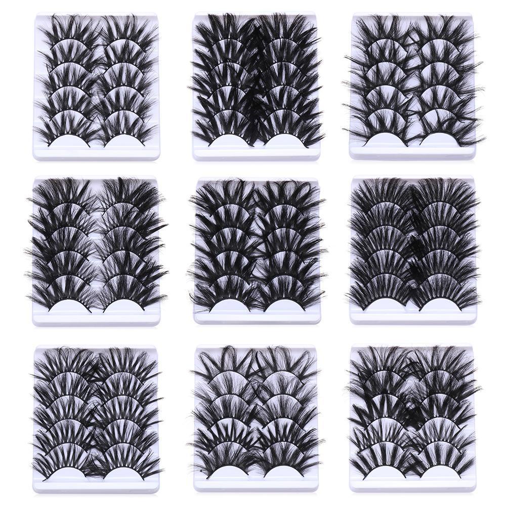 Bộ 5 Cặp Lông Mi Giả SKONHED Có Hiệu Ứng 6D Đầy Đủ Màu Sắc