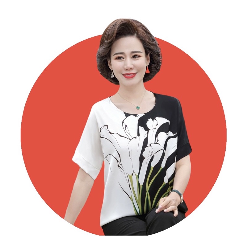 Áo hoa đẳng cấp thời thượng dành cho quý cô (thời trang trung niên Anitagreen) LT21-0122