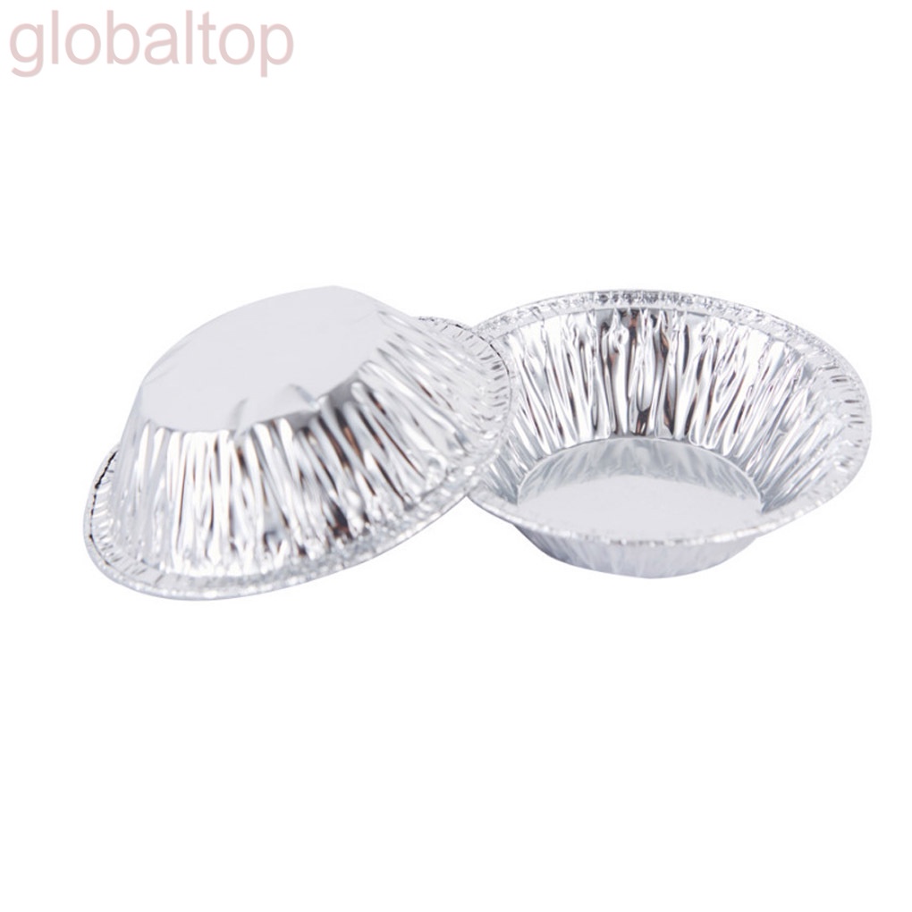 Set 100 khuôn giấy nhôm dùng một lần làm bánh tart trứng tiện dụng