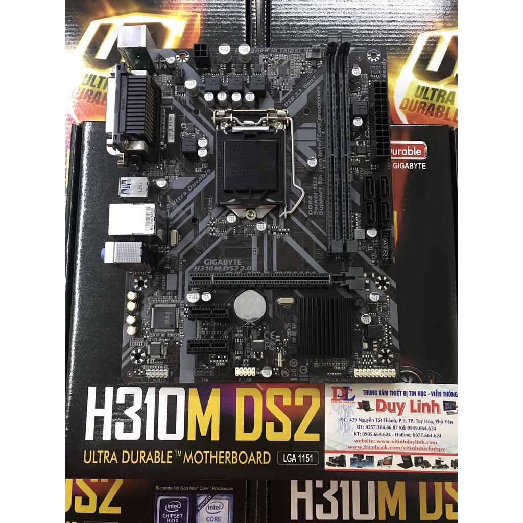 Main Gigabyte H310M-DS2 Mới full hộp bảo hành 36 tháng