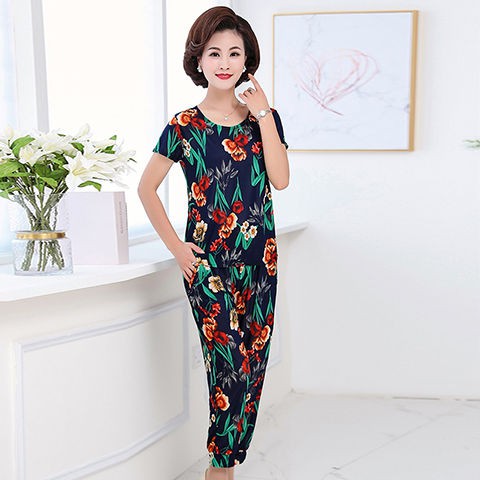 Bộ Đồ Ngủ Lụa Tay Ngắn Kiểu Dáng Thoải Mái Cho Nữ | BigBuy360 - bigbuy360.vn