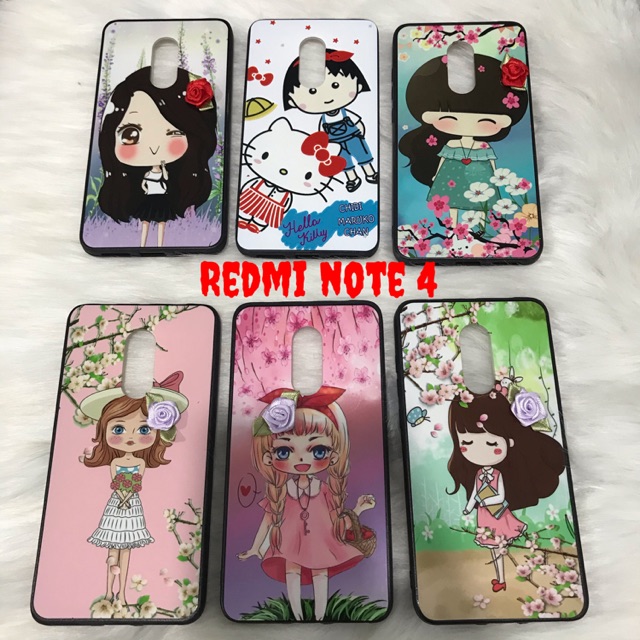 Xả Hàng Ốp Lưng Xiaomi Redmi Note 4 Hình Cô Gái Dể Thương