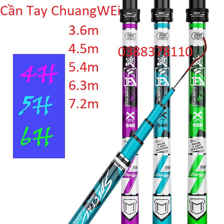 Cần Câu Đơn, Câu Tay ChuangWEi 4H 5H 6H Cao Cấp - CT 15