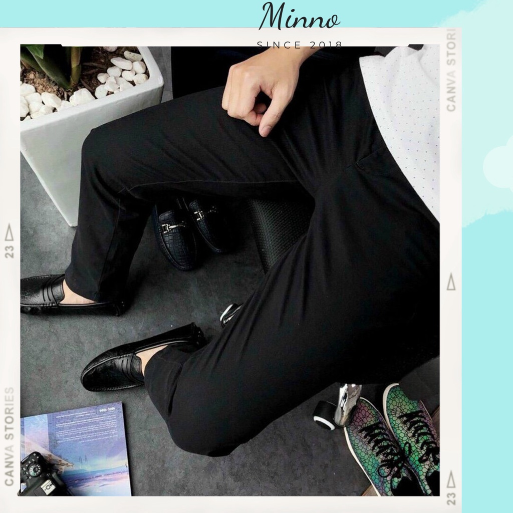 Quần kaki nam basic trơn  chất kaki dày dặn, Co Giãn