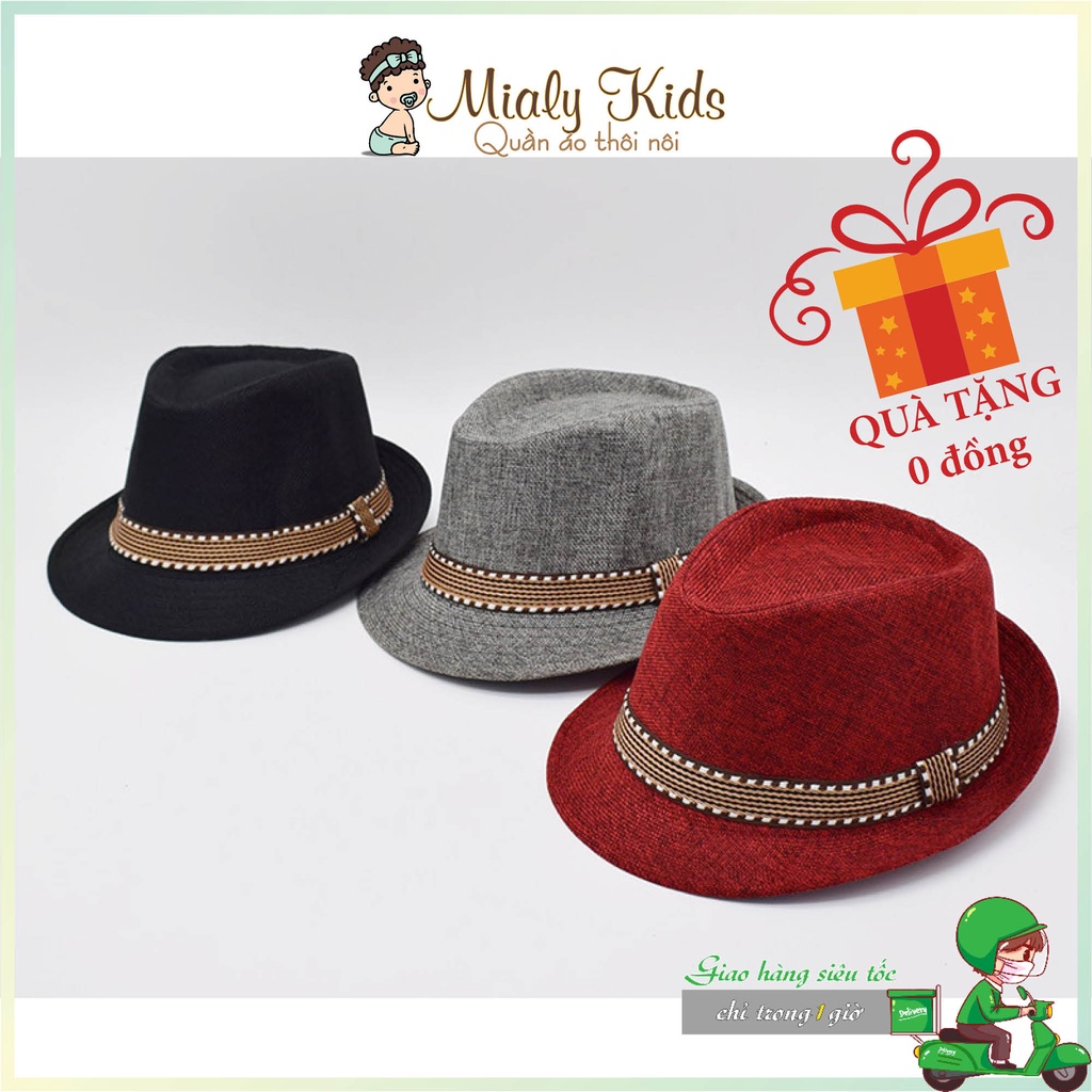Mũ phớt nhiều màu xinh xắn dành cho bé trai bé gái Mialy kids (2-6 tuổi) - mang phong cách nam tính, sành điệu