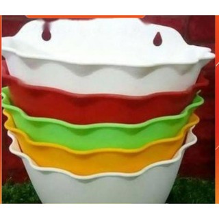 Set 2 Chậu Ốp Tường Bán Nguyệt Trồng Hoa