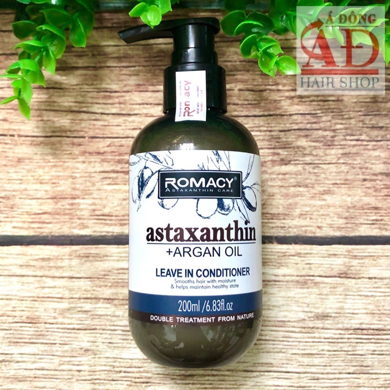 KEM XẢ KHÔ ROMACY ASTAXANTHIN ARGAN OIL GIỮ NẾP SUÔN MƯỢT 200ml