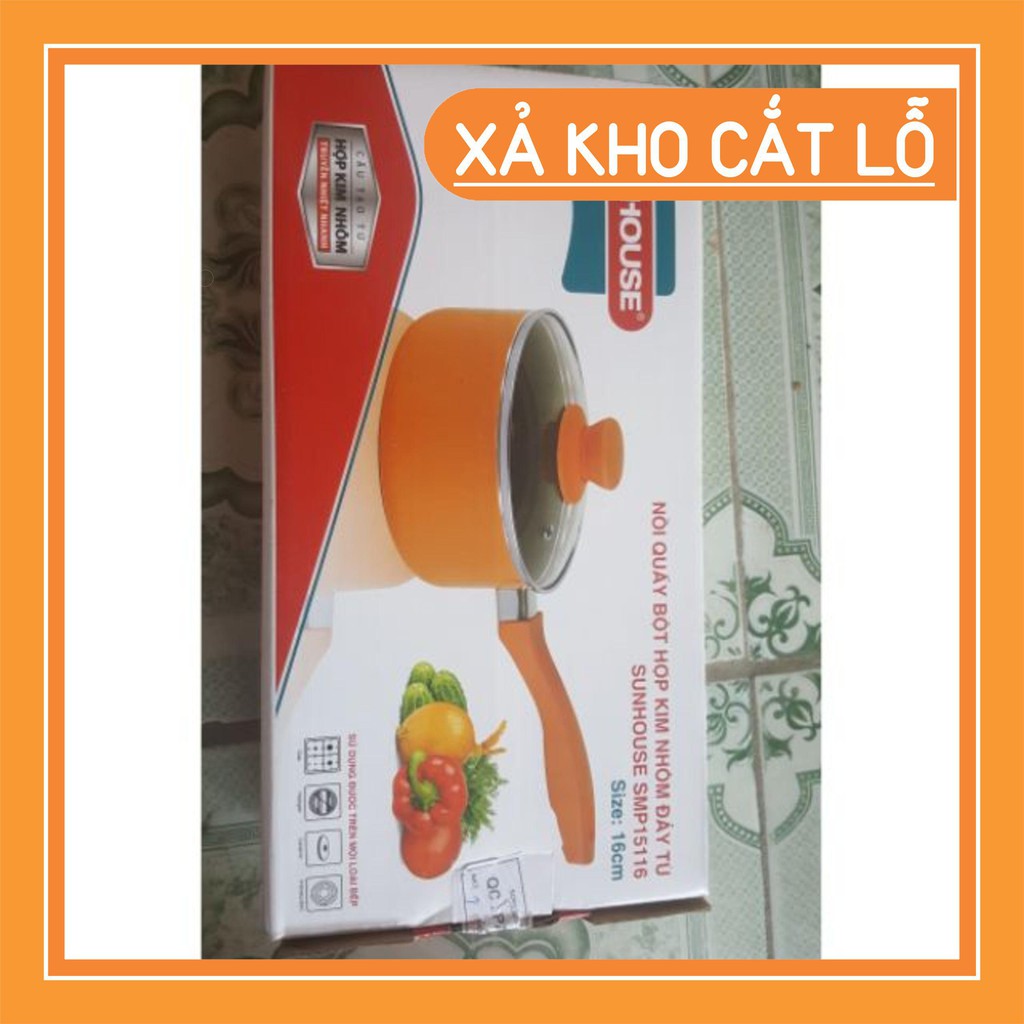 (thanh lý kho giá sỉ) {Rẻ vô địch} {Sỉ} Quánh bột hợp kim nhôm đun từ 16cm sunhouse