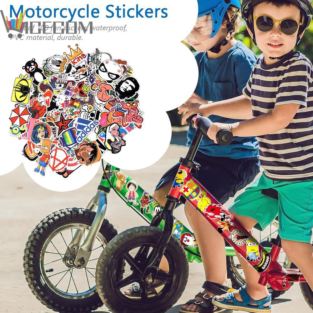 Bộ 100 sticker graffiti dán trang trí xe mô tô/xe hơi/vali hành lý/laptop có thể gỡ được | BigBuy360 - bigbuy360.vn