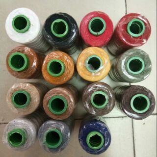 Chỉ may bò bé sợi to 3 cuộn màu đen trắng vàng bò nhiều màu Chỉ may Quần Jean #110101