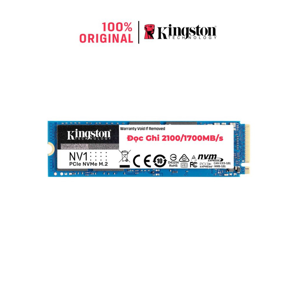 Ổ cứng SSD Kingston NV1 NVMe PCIe M.2 tốc độ 2100/1700MB/s SNVS