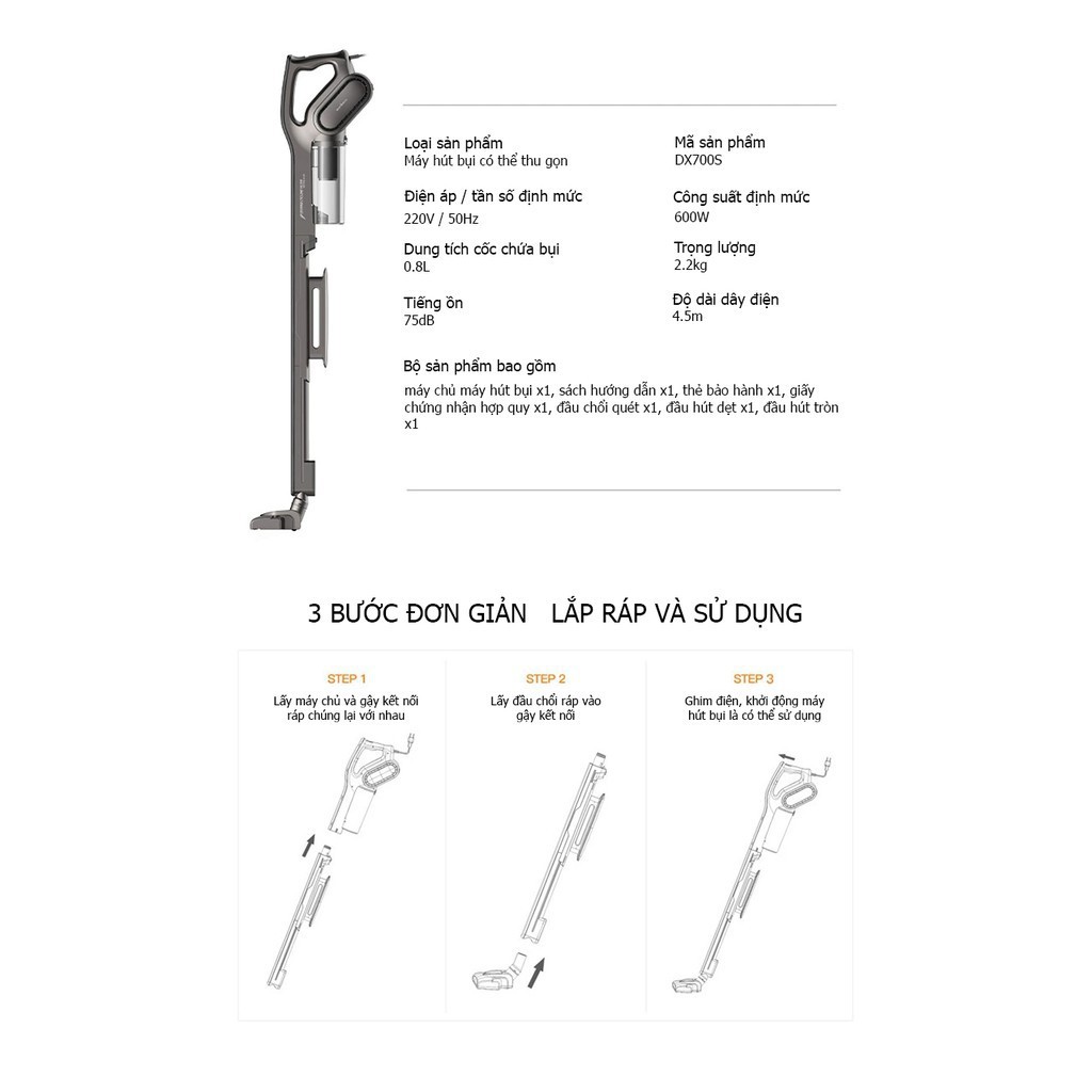 Máy Hút Bụi Cầm Tay Xiaomi Deerma Đa Năng Đa Công Dụng - Tiện Gọn (Tặng kèm 3 đầu hút)  [HÀNG XỊN] | BigBuy360 - bigbuy360.vn