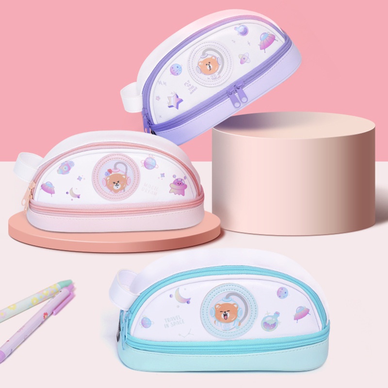 Túi Đựng Bút Cầm Tay Chống Nước Có Khóa Kéo Cho Học Sinh Nam Nữ