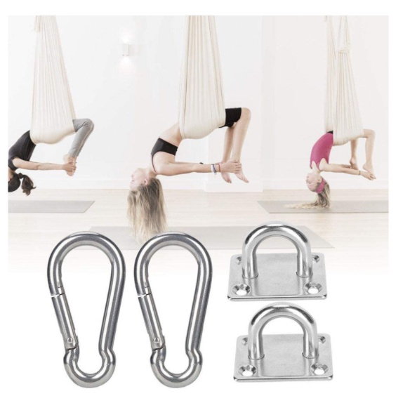 Set 2 móc treo võng chữ u bằng thép không gỉ