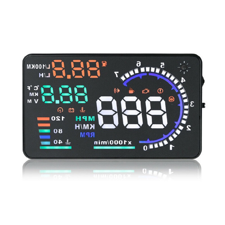 Máy chiếu màn hình kính lái HUD A8 5.5" OBD II OBD2 cho xe hơi