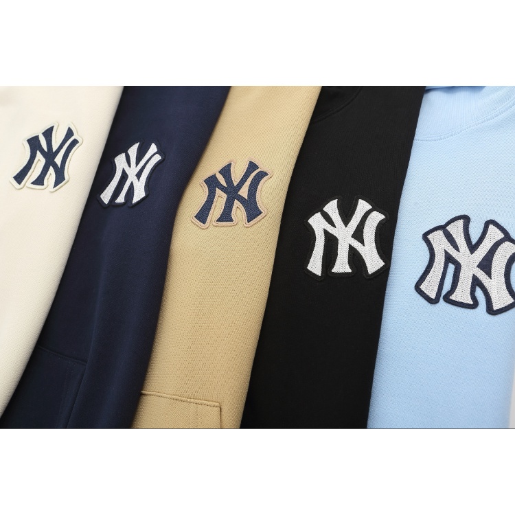 Hàng Spot! Áo Hoodie Tay Dài Dáng Rộng Thêu Chữ MLB Cổ Điển Cho Nam Và Nữ