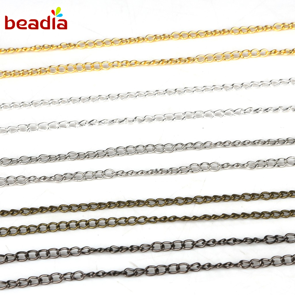 Chuỗi Dây Kim Loại Beadia Dài 5m Dùng Làm Vòng Đeo Tay/Vòng Cổ Màu Sắc Xinh Xắn