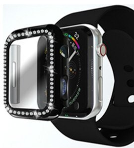 Ốp Bảo Vệ Mặt Đồng Hồ Đính Đá Lấp Lánh Dành Cho Apple Watch Series 6 / 5 / 4 / Se 44mm 42mm 38mm 40mm