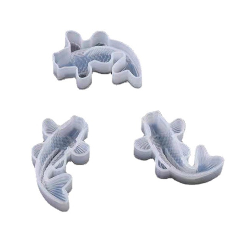 Bộ 3 khuôn làm trang sức hình cá Koi ba chiều bằng resin UV