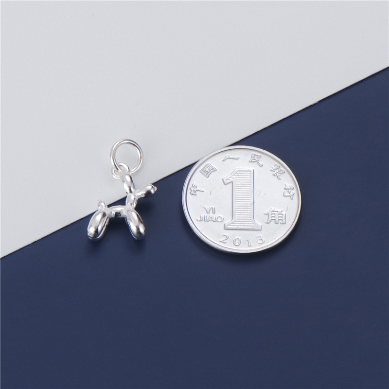 Mặt Dây Chuyền Bạc S925 Hình Chú Chó Và Bong Bóng Xinh Xắn Thời Trang