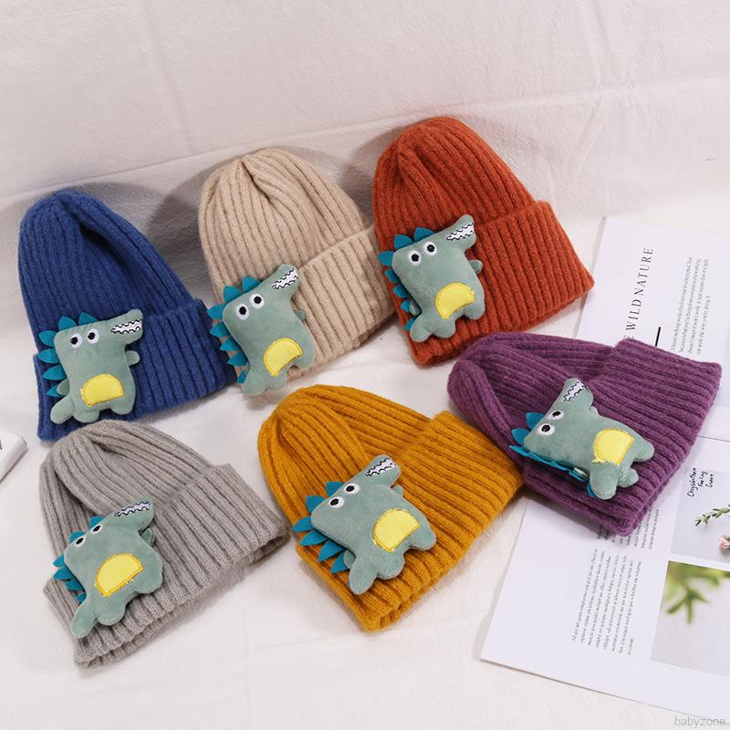 Mũ Len Dệt Kim Hình Khủng Long Dễ Phối Đồ Cho Các Bé