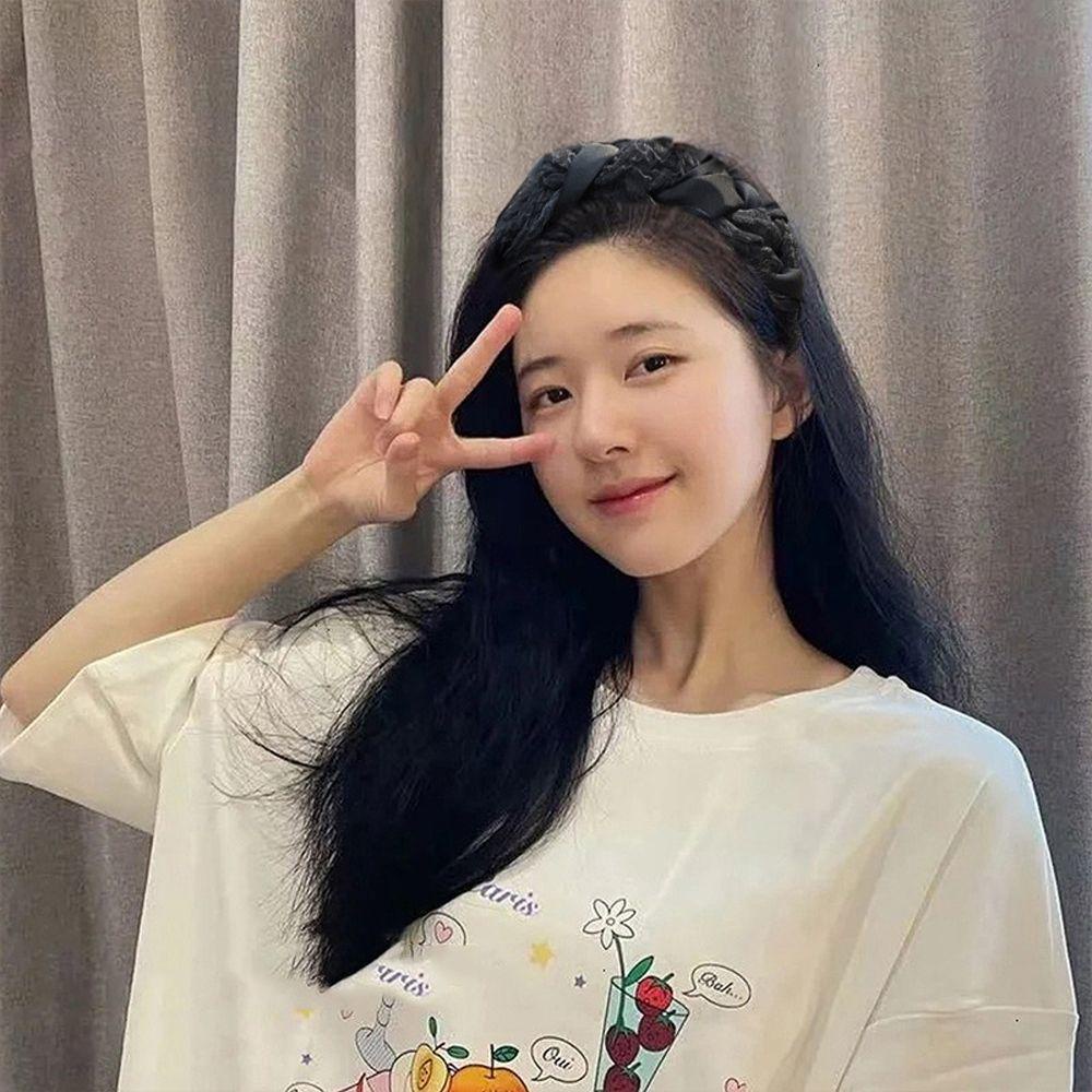 NICKOLAS Băng Đô Cài Tóc Bản Rộng Bằng Vải Organza Thanh Lịch Ngọt Ngào Cho Nữ