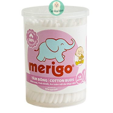 Tăm bông Merigo cho bé - Tăm bông vệ sinh hộp 330 que - Tạp hoá mint