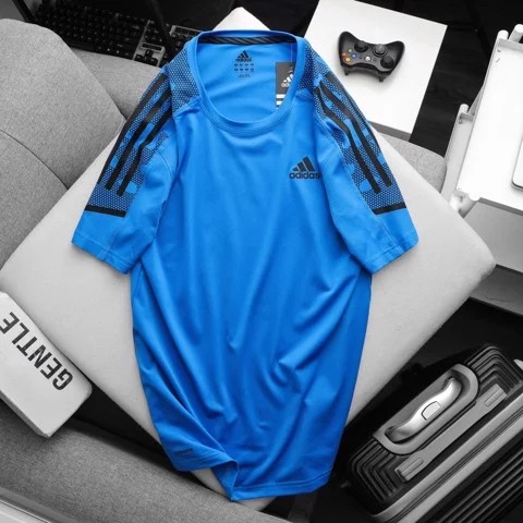 Áo Thun Lạnh Thể Thao Nam Adidas 3 Sọc Vải Thể Thao CLIMA HOẠ TIẾT VAI 7 MÀU Cực Mát Có Big Size