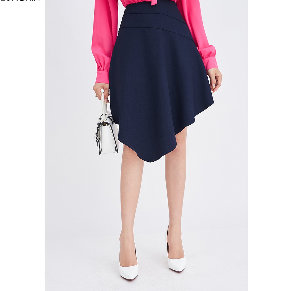 Chân váy dáng A 92WEAR xẻ vạt dập ly JAA0747 | BigBuy360 - bigbuy360.vn