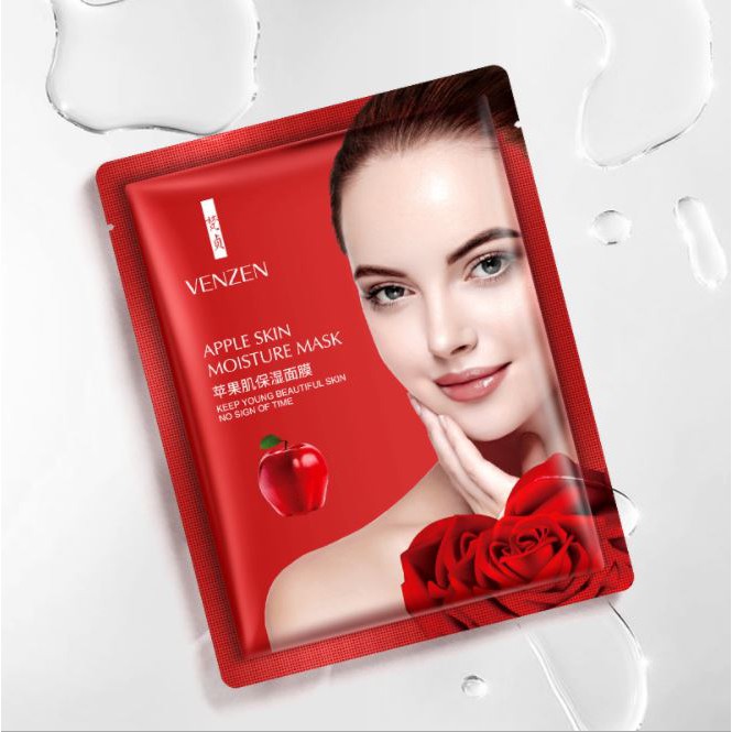 Mặt Nạ Táo đỏ Venzen Apple Skin Dưỡng Da Sáng Khỏe từ bên trong