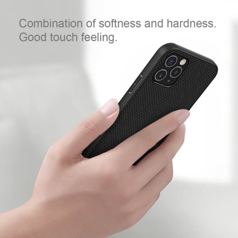 ☘️ĐÃ CÓ IPHONE 12 / PRO / MAX ☘️ Ốp cao cấp Nillkin Textured vân carbon đen siêu mỏng chống bám mồ hôi