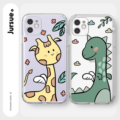 Ốp lưng JURSUE mềm hoạt hình cặp đôi dễ thương đẹp cho iPhone 17 16 15 14 13 12 11 Pro Max SE 2020 X XR XS ip 8 7 Plus kute Y1754