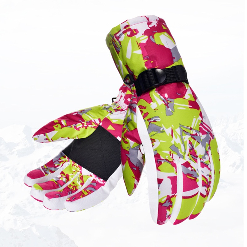 Găng Tay Trượt Tuyết Mùa Đông Lót Lớp Lót Ấm Áp Chống Nước Có Thể Điều Chỉnh Cho Nam Nữ