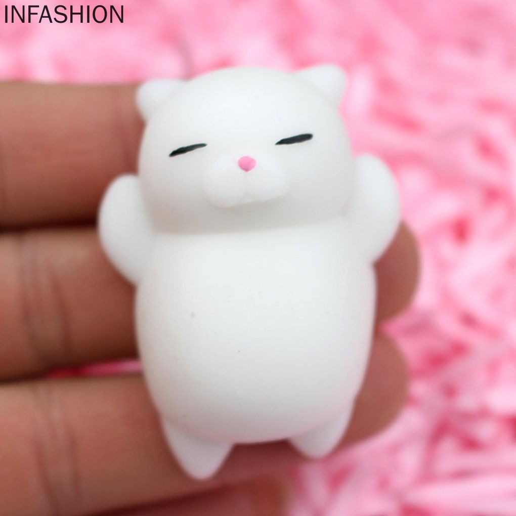 Đồ Chơi Nắn Bóp Đàn Hồi Giảm Stress Hình Chú Mèo Dễ Thương