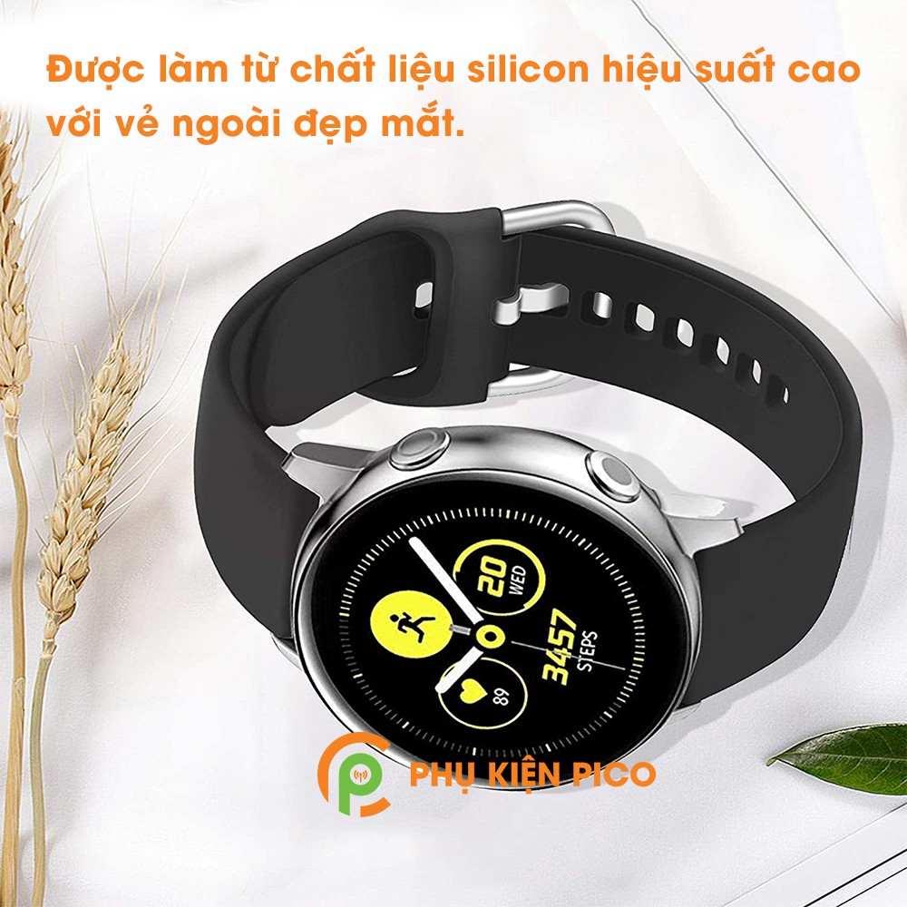 Dây silicon đồng hồ Samsung Galaxy Watch Active 2 bản 20mm màu đen size S