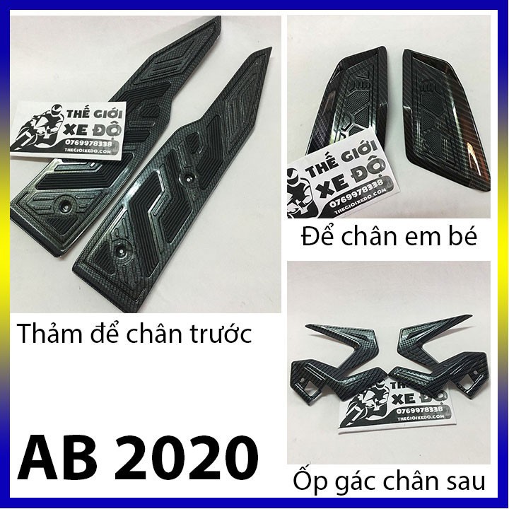 Ốp trang trí air blade 2020 - 2021 - 2022 cacbon - phụ kiện dùng cho xe AB 150 và 125 cc