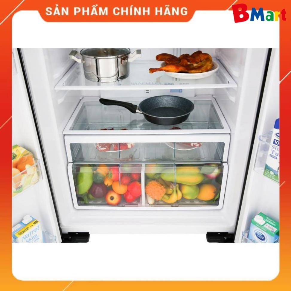 [ VẬN CHUYỂN MIỄN PHÍ KHU VỰC HÀ NỘI ] Tủ lạnh Hitachi 4 cánh màu đen R-FW650PGV8(GBK) - [ Bmart247 ]  - BM