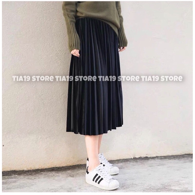 CHÂN VÁY MIDI XẾP LY DÀI LOẠI 1 ( ẢNH THẬT) | BigBuy360 - bigbuy360.vn