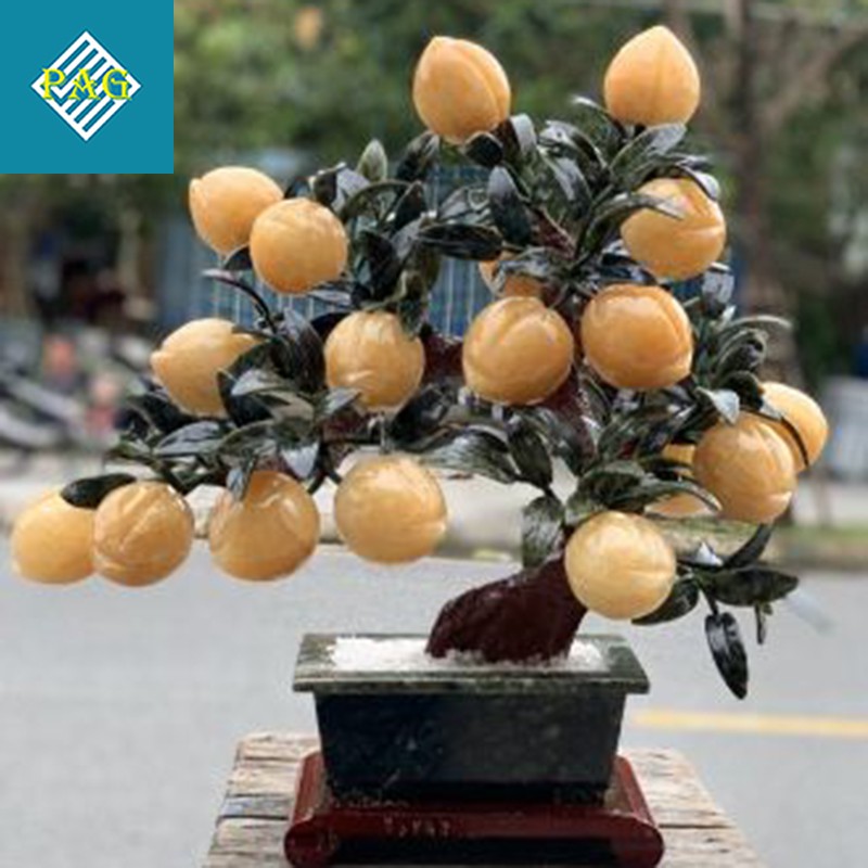 [HÀNG KIỂM ĐỊNH] Cây Đào Vàng Đá Hoàng Long Tự nhiên 18 Quả