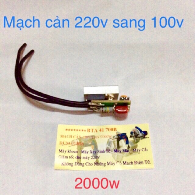 Mạch chuyển điện 220v sang 110v 2000w.